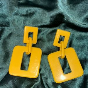 Funky yellow earrings